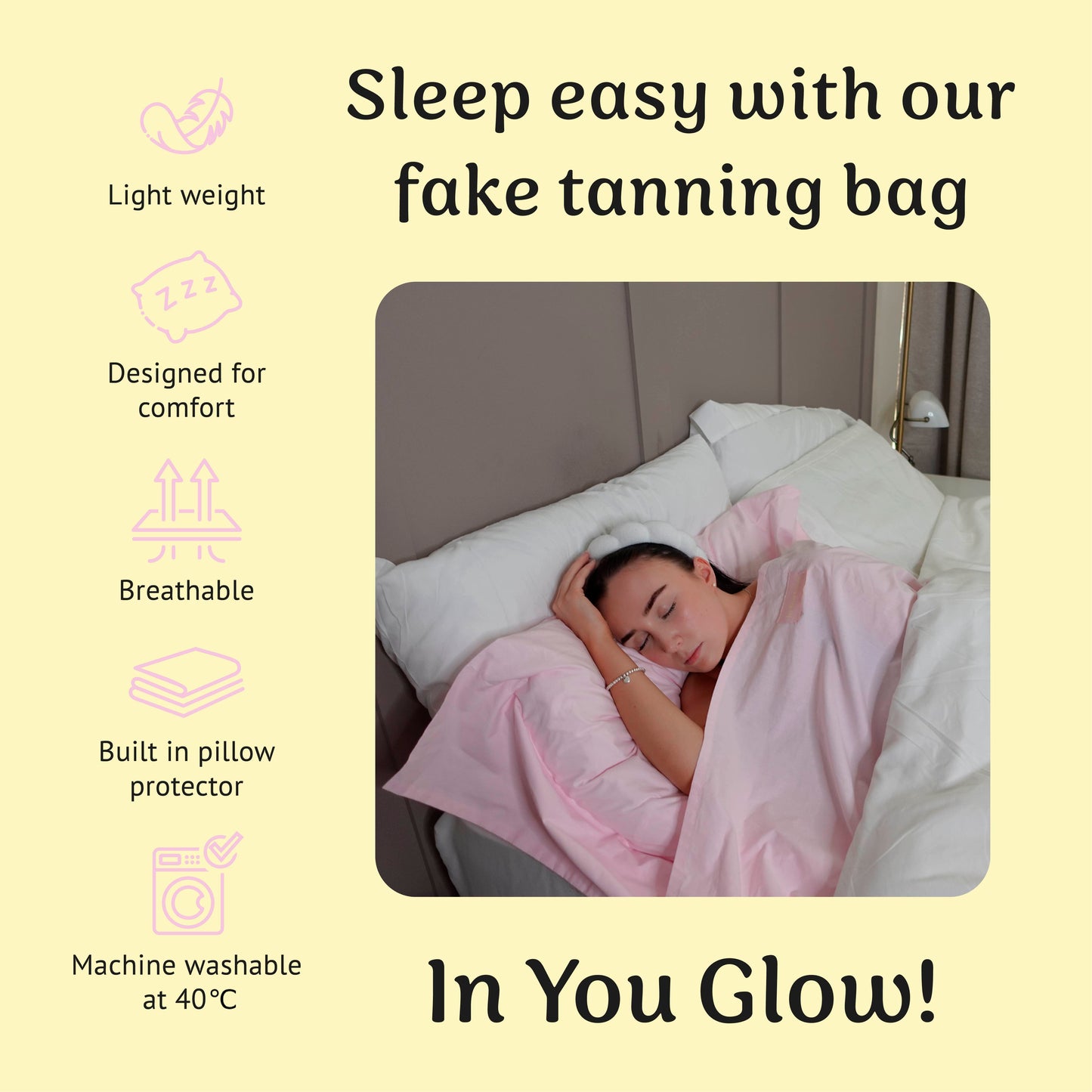 Fake Tan Sleeping Bag - Pink
