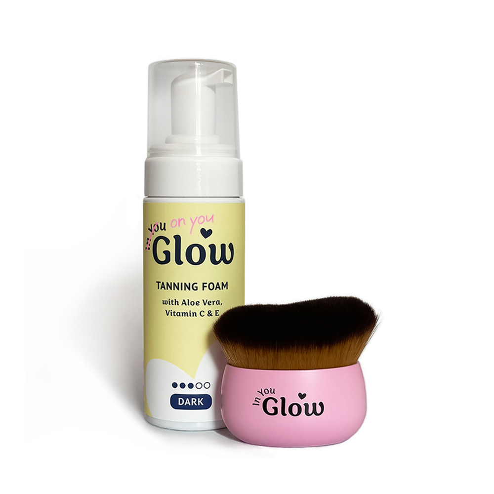 On You Glow Tanning Bundle - Self Tan Foam & Tanning Brush Set