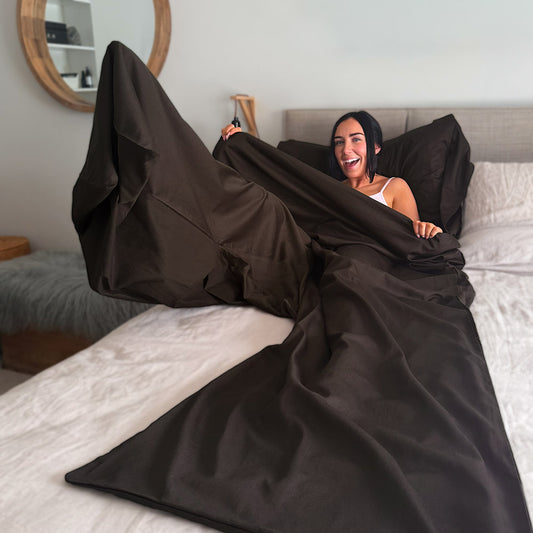 Self Tan Sleeping Bag with Legs - Dark Brown