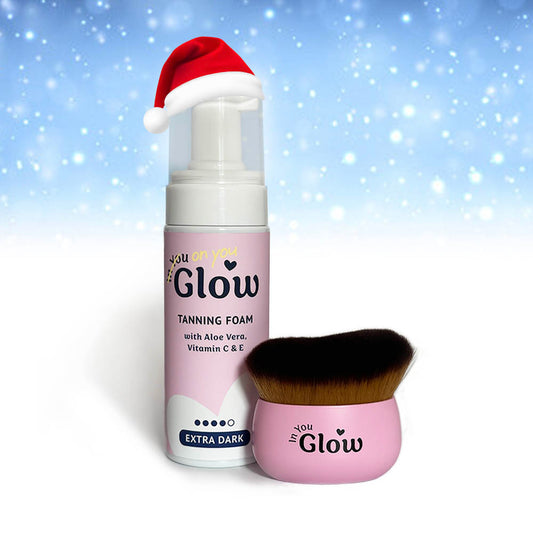 On You Glow Tanning Bundle - Self Tan Foam & Tanning Brush Set